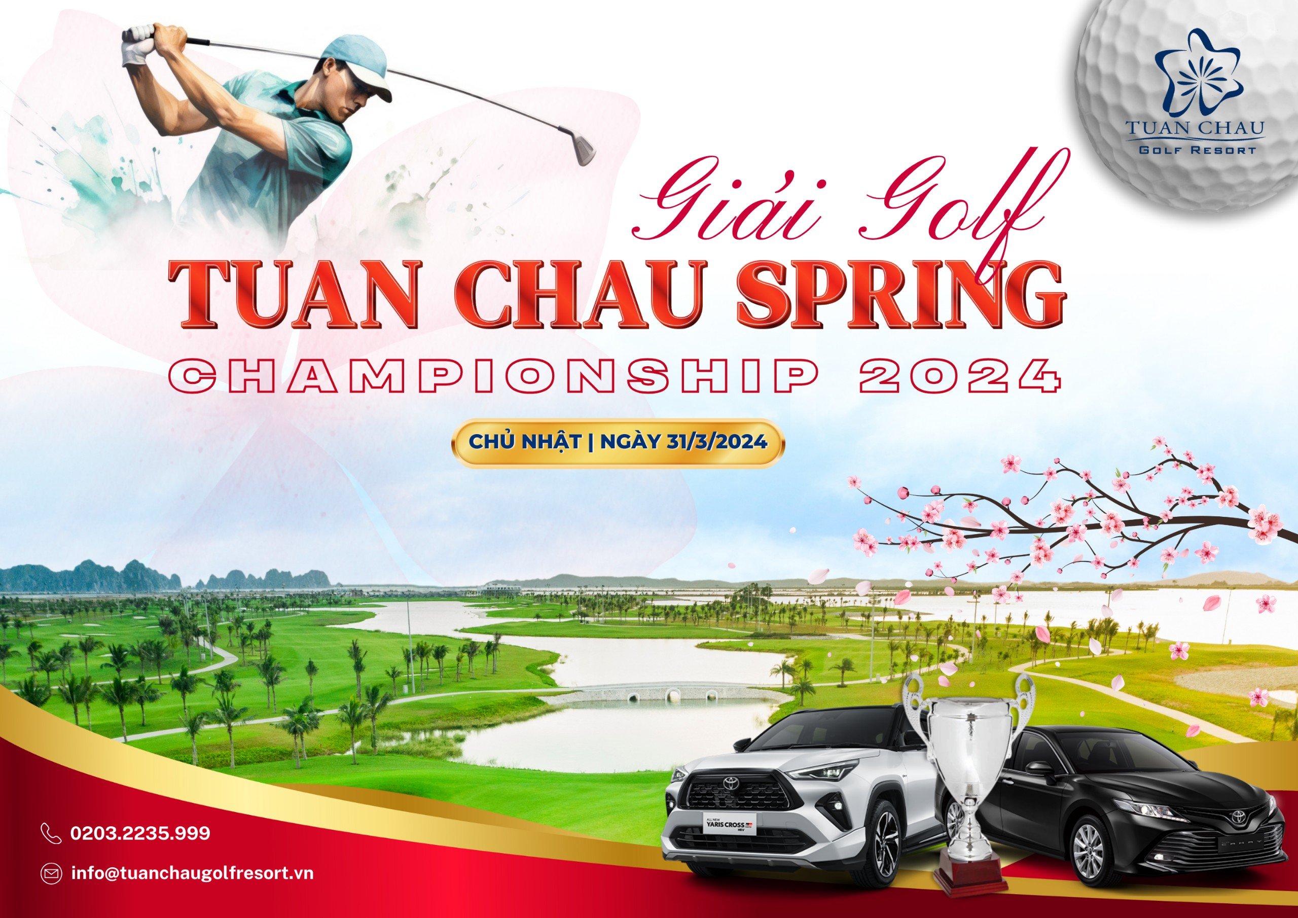 Sân Golf Tuần Châu trở lại với Giải Golf Mùa Xuân 2024 quy mô và hoành tráng